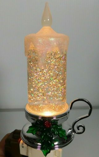 Midwest Seasons Lights In The Night Holiday Christmas Candle Nightlight 8 "