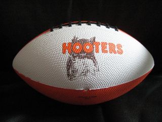 Hooters Football Orange & White Owl Logo Black Laces In Factory Plastic