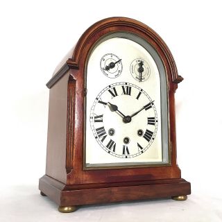 Antique Westminster Chime Bracket Clock Early C20th Mahogany