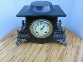 Antique Ansonia Cast Iron Mantel Shelf Clock Parts