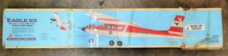 Vintage Carl Goldberg Eagle 63 Model Airplane Kit - Unassembled