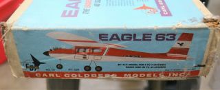 Vintage Carl Goldberg Eagle 63 Model Airplane Kit - Unassembled 3