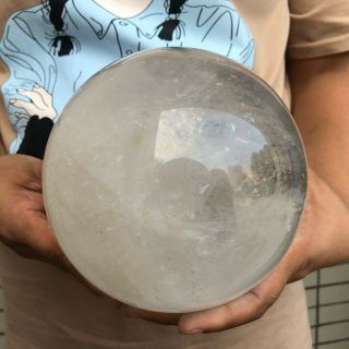 8.  3 Lb Natural Clear Quartz Crystal Sphere Ball Healing Hyd448