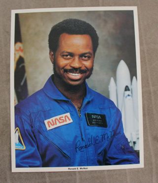 Sts - 51 - L Challenger Ronald Mcnair 8x10 Signed Photo