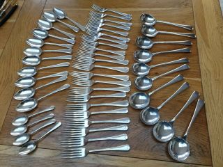 Joblot 47 Vintage Cutlery Spoons Dinner Forks Silver Plate Tea Room Hotel