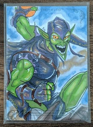 Upper Deck 2018 Marvel Masterpieces - Green Goblin Sketch Card 1 - Of - 1