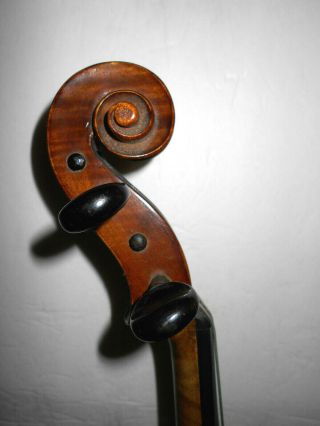 Old Vintage Antique 2 Pc.  Curly Maple Back Viola -