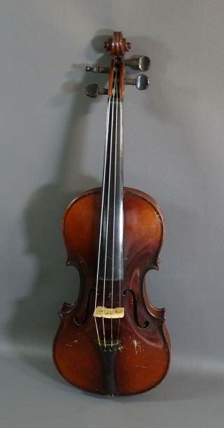 Antique German Antonius Stradivarius 1687 Model 1/16 Violin Viola Fiddle Soloist