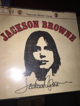 Signed Jackson Browne,  Los Angles California,  1972 Asylum 12” Rare