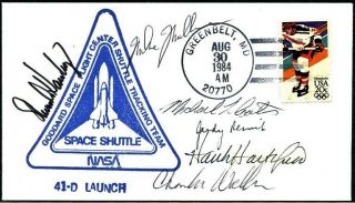 Sts - 41d Crew Signed Launch Day Cover