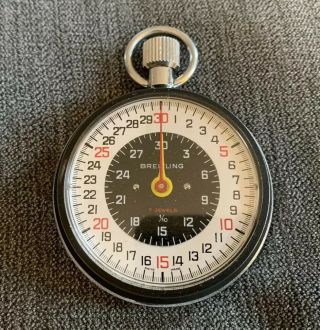 Vintage Breitling Chronograph Stopwatch 1/10 Second —,  Runs Perfectly