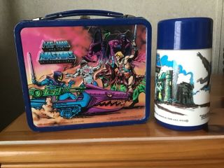 Vintage 1983 He Man And The Masters Of The Universe Lunchbox And Thermos