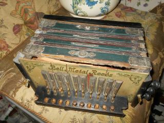 Antique Lyra Accordion Accordeon Signed 19th Century Made In Germany Hand Made