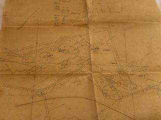 World War 1 Hand Drawn Co A 117th Engineers Trench Battlefield Map Look @ Detail 3