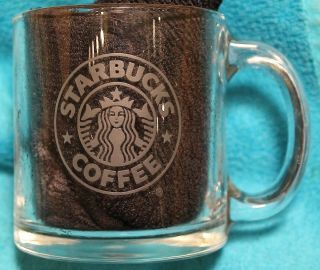 Starbucks Mug Cup 12 Oz Coffee Tea Siren Mermaid Logo Clear Glass Handle Usa