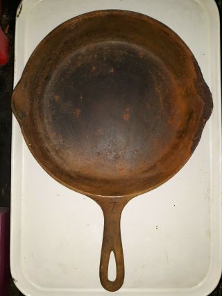 Vintage Griswold Cast Iron Skillet Pan No 7 / 701 D Erie Pa Usa