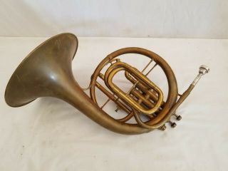 Antique 1920 Frank Holton Brass French Horn - Mellophone,  sn 48682 Elkhorn,  WI 3