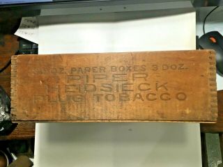 Vintage Piper Heidsieck Plug Tobacco Wood Crate Box For 3 Doz.