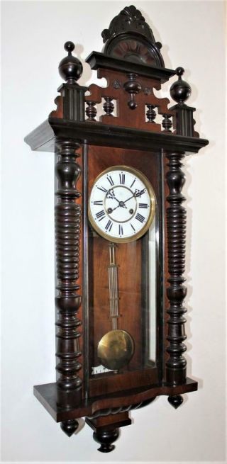Exceptional Junghans Striking Vienna Regulator Wall Clock Circa 1900