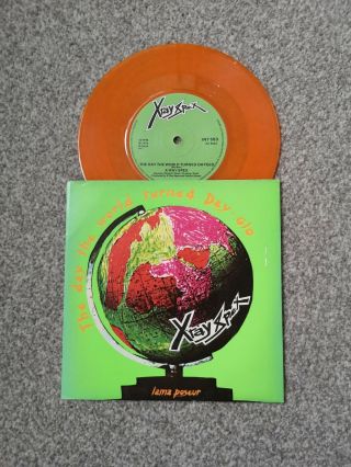 X - Ray Spex - The Day The World Turned Day - Glo 7 " Orange Vinyl Disc 1978