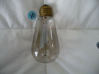 10 Antique Edison Style Incandescent Light Bulb Etched W Mazda Cage Filament
