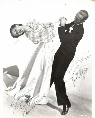 Dancers Fred Astaire & Eleanor Powell,  Signed Vintage Studio Photo.  Both