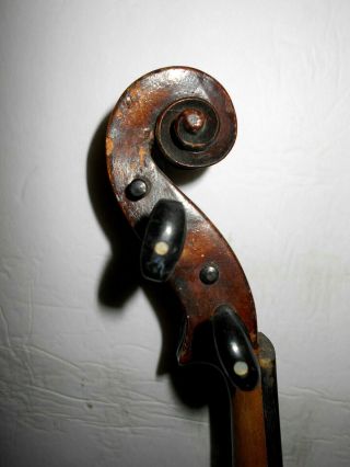 Vintage Antique Old German " Stradiuarius " 2 Pc Back Full Size Violin - Nr