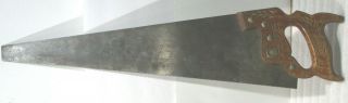 Henry Disston & Sons D - 23 26 " Hand Saw 10 Point