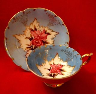 Vintage Royal Sealy China - Tea Cup & Saucer Fine Porcelain Pink Iris - Japan