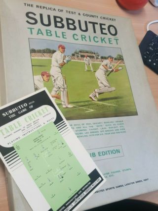 Vintage Subbuteo Table Cricket Game - Club Edition