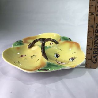 VHTF Vintage Anthropomorphic PY Pear Face Snack Tray Japan - 3