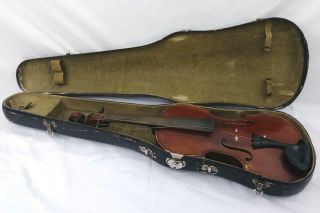 Antique Late - 1800s J A Baader Mittenwald German Violin For Restoration