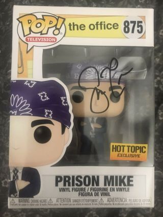 Steve Carell Signed Funko Pop Ip The Office Prison Mike