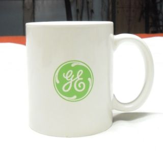 Vintage Ge Advertising Coffee Cup/mug.  General Electric M Ware W Lime Green Logo