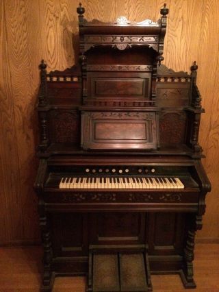 Antique Pump Reed Organ Story & Clark Chicago 1905