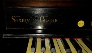 Antique Pump Reed Organ Story & Clark Chicago 1905 3