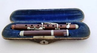 Antique “nach H.  F.  Meyer Style” Wooden German Flute/piccolo