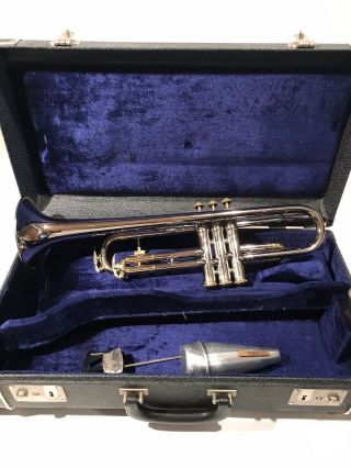 Vintage King Tempo Nickel Silver Trumpet Eastlake,  Ohio W/7m Mouthpiece