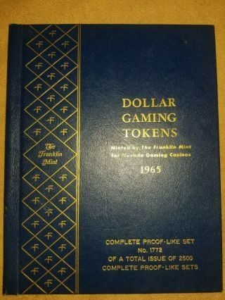 1965 Dollar Gaming Token By The Franklin Complete Proof Like Set