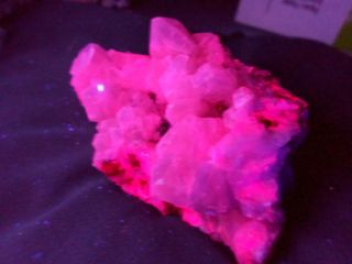 Kb: Bright Fl.  & Phos.  Tarnowitzite Xls.  With Calcite From Tsumeb Mine,  Namibia