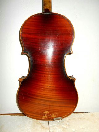 Antique Vintage Old " Stradiuarius " 1 Pc Back Full Size Violin -