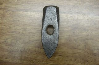 Vintage Unbranded 8lb.  Straight Peen Sledge Hammer Head,  7 - 1/8 ",  2 - 1/8 " Oct.  Faces