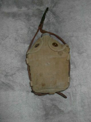 Ww1 Wwi Mounted Cavalry Canteen With Cup,  Cover And Leather Strap