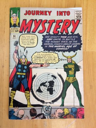 Journey Into Mystery 94 Gd/vg (3.  0) Marvel Comics Silver Age Thor Avengers Loki