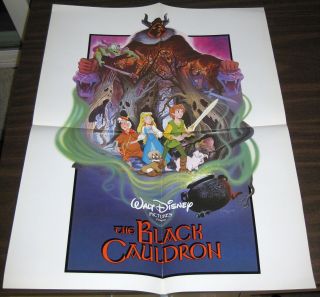Rare Disney The Black Cauldron Pre - Production Promo Poster 1985 Vintage