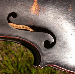 Old Vintage Antique 4/4 Violin Neuner & Hornsteiner For Restoration,  1322