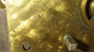 Gledhill Brook Fusee Time Recorder Clock Movement,  Empire.