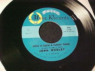 John Wesley Love Is Such A Funny Thing/stop The Music Northern Soul 45 Melic