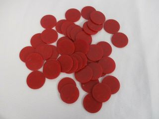 43 Vintage Red Bakelite Poker Chips