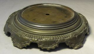 Antique Mejii Period Japanese Bronze Lamp Base For 5 " Diameter Pottery Or Onyx